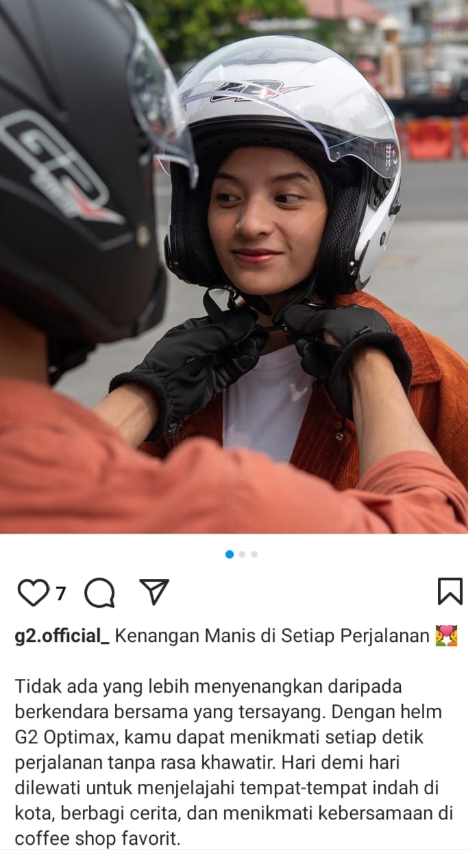 Yuk Pantau Helm G2, Poliprima Cipta Unggul di Instagramnya